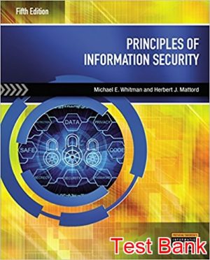 principles of information security 5th edition whitman test bank
