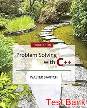 problem solving with c 10th edition savitch test bank