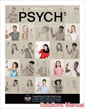 psych 5th edition rathus solutions manual