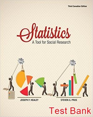 statistics a tool for social research canadian 3rd edition healey test bank