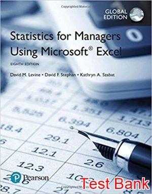 statistics for managers using microsoft exce global 8th edition levine test bank