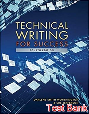 technical writing for success 4th edition smith worthington test bank