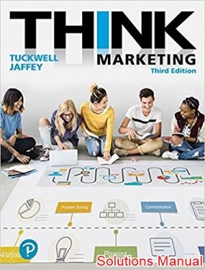 think marketing 3rd edition tuckwell solutions manual