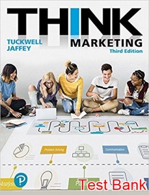 think marketing 3rd edition tuckwell test bank