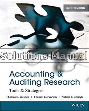 accounting and auditing research tools and strategies 8th edition weirich solutions manual