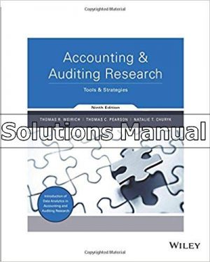 accounting and auditing research tools and strategies 9th edition weirich solutions manual