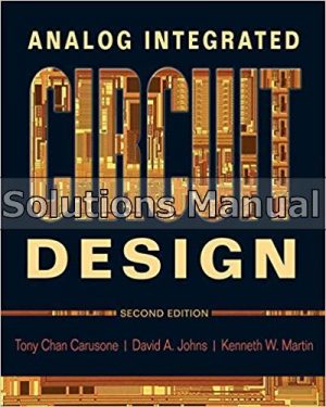 analog integrated circuit design 2nd edition carusone solutions manual