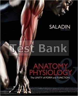 anatomy and physiology the unity of form and function 6th edition saladin test bank