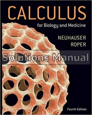 calculus for biology and medicine 4th edition neuhauser solutions manual