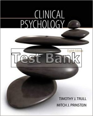 clinical psychology 8th edition trull test bank