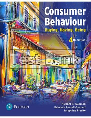 consumer behaviour buying having being australia 4th edition solomon test bank