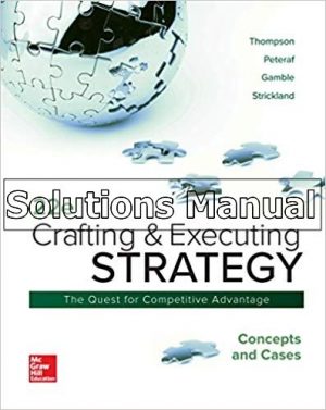 crafting and executing strategy concepts and cases 22nd edition thompson solutions manual