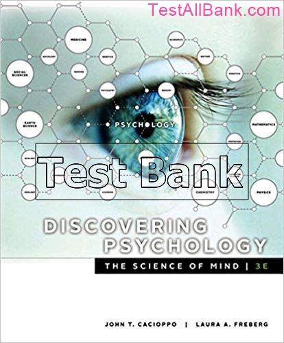 Discovering Psychology The Science Of Mind 3rd Edition Cacioppo Test Bank Test Bank 