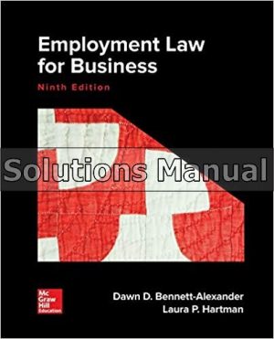 employment law for business 9th edition bennett alexander solutions manual