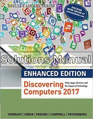 enhanced discovering computers 2017 1st edition vermaat solutions manual