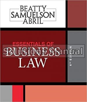 essentials of business law 6th edition beatty solutions manual