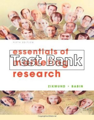 essentials of marketing research 1st edition zikmund test bank