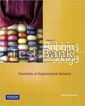 essentials of organizational behavior 11th edition robbins test bank