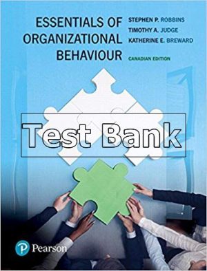 essentials of organizational behaviour canadian 1st edition robbins test bank