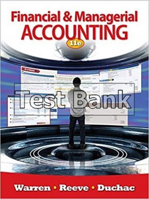 Financial And Managerial Accounting 14th Edition Warren Test Bank