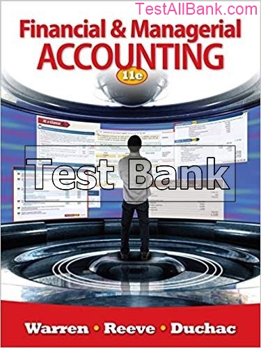 Test Bank For Financial Managerial Accounting Th Edition By Warren Hot Sex Picture