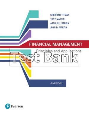 financial management principles and applications australia 8th edition titman test bank