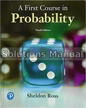 first course in probability 10th edition ross solutions manual