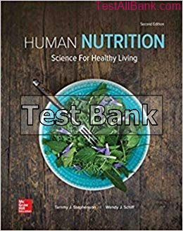 Human Nutrition Science For Healthy Living 2nd Edition Stephenson Test ...