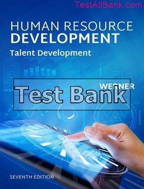 human resource development talent development 7th edition werner test bank
