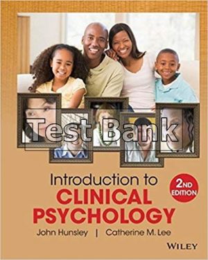 introduction to clinical psychology 2nd edition hunsley test bank