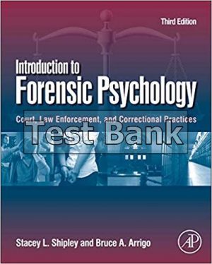 introduction to forensic psychology 3rd edition shipley test bank