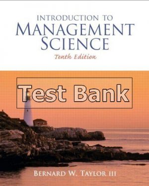 introduction to management science 10th edition taylor test bank