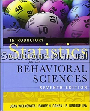 introductory statistics for the behavioral sciences 7th edition welkowitz solutions manual