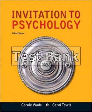 invitation to psychology 5th edition wade test bank