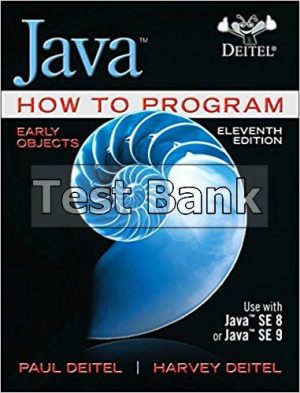 java how to program early objects 11th edition deitel test bank