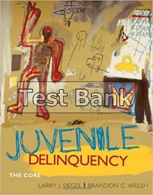 juvenile delinquency the core 4th edition siegel test bank