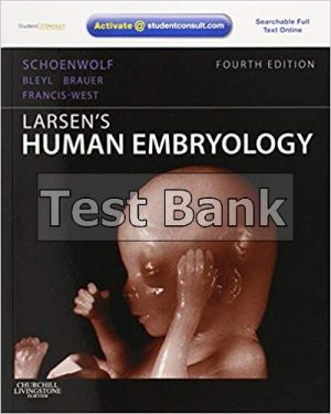 larsens human embryology 4th edition schoenwolf test bank