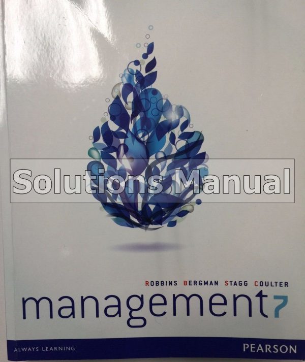 management 7th edition robbins solutions manual