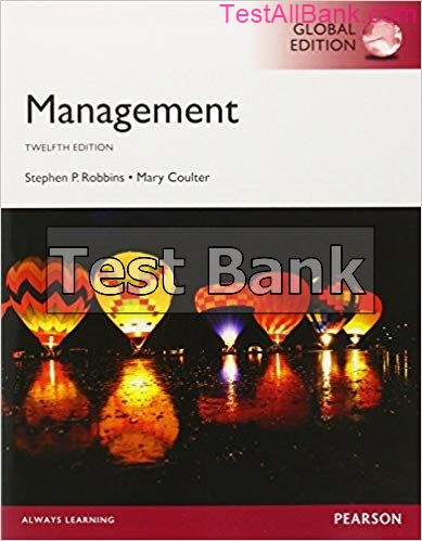 Management GLOBAL 12th Edition Robbins Test Bank