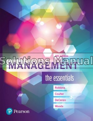 management the essentials 4th edition robbins solutions manual