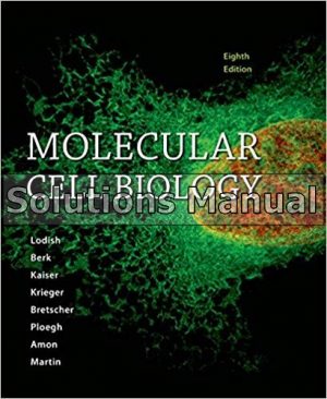 molecular cell biology 8th edition lodish solutions manual