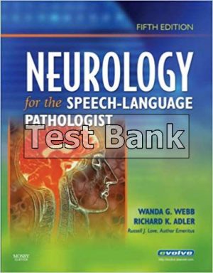 neurology for the speech language pathologist 5th edition webb test bank