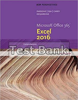 new perspectives microsoft office 365 and excel 2016 comprehensive 1st edition parsons test bank