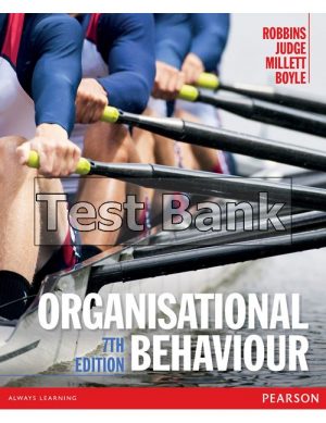 organisational behaviour australia 7th edition robbins test bank