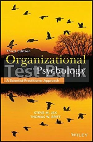 organizational psychology 3rd edition jex test bank