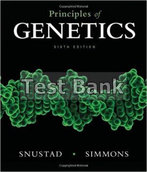 principles of genetics 6th edition snustad test bank