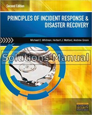 principles of incident response and disaster recovery 2nd edition whitman solutions manual