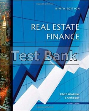 real estate finance 9th edition wiedemer test bank