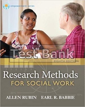 research methods for social work 8th edition rubin test bank