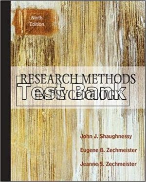 research methods in psychology 10th shaughnessy